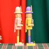 Artistic 12Inch Easters Rabbit Nutcrackers Wooden Figurine Ornament with Hat and Colorful Body for Holiday Decoration