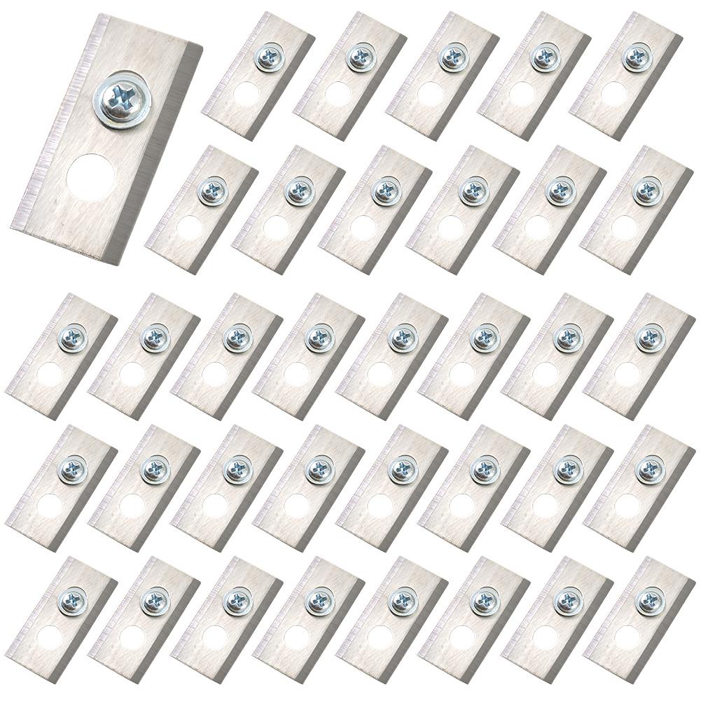 36 шт. Металлические сменные лезвия с шайбами и винтами, лезвие для стрижки газона, набор лезвий из нержавеющей стали для робота Mammotion Luba