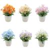 Artificial Flowers Potted Fake Plant Bonsai In Pot Garden Decor