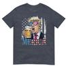 Merica Trump 4th Of July Funny Drinking Beer Unisex Unisex TShirt