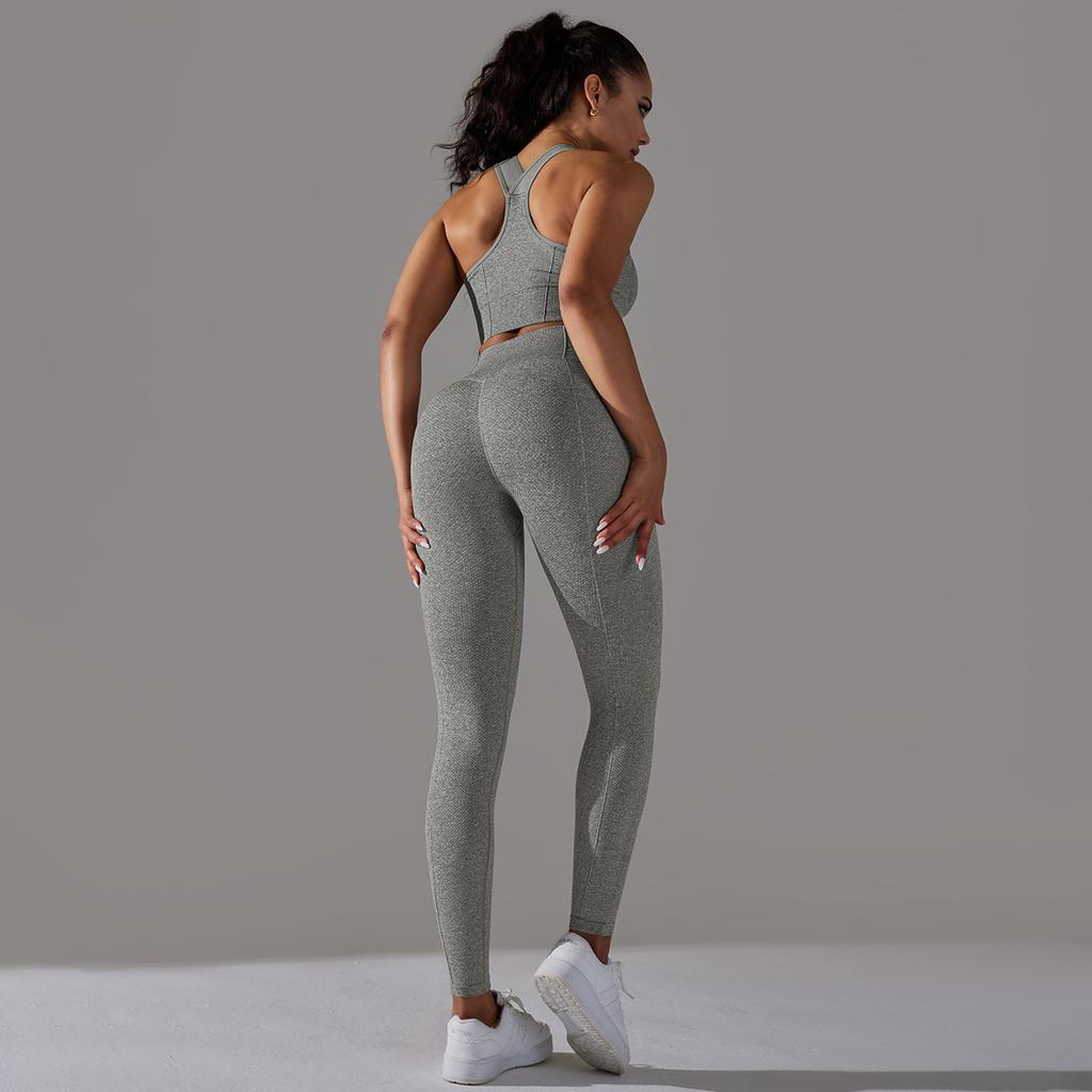 Auroth женский комплект из 2 предметов, спортивная одежда для йоги, бесшовный бюстгальтер, спортивные штаны с высокой талией, комплект для фитнеса, костюмы для бега в тренажерном зале