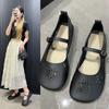 2024 Autumn Barefoot Genuine Leather Ballerina Women with Flat Soft Sole Zero Drop Wider Toes Box