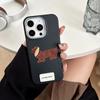 Чехол для телефона из ТПУ под кожу для IPhone 16 Promax, ручной шнурок для Apple 15, кулон в виде собаки 14, женская версия