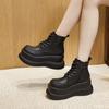 Модная женская осенне-зимняя новая обувь на толстой подошве, простые удобные универсальные короткие ботинки, повседневная носка, износостойкая женская обувь