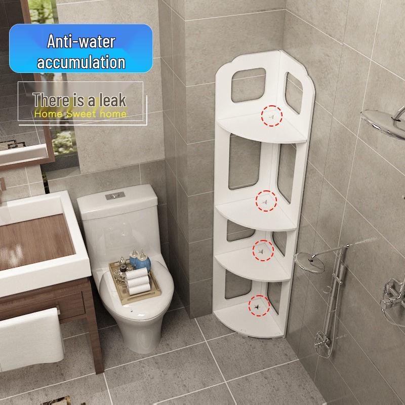 Треугольная угловая напольная полка для ванной комнаты для туалетных принадлежностей