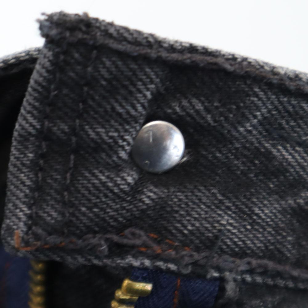 Levi's 90-е 501 Польские Евро окрашенные в черный цвет Прямые джинсы из денима Мужские Б/У