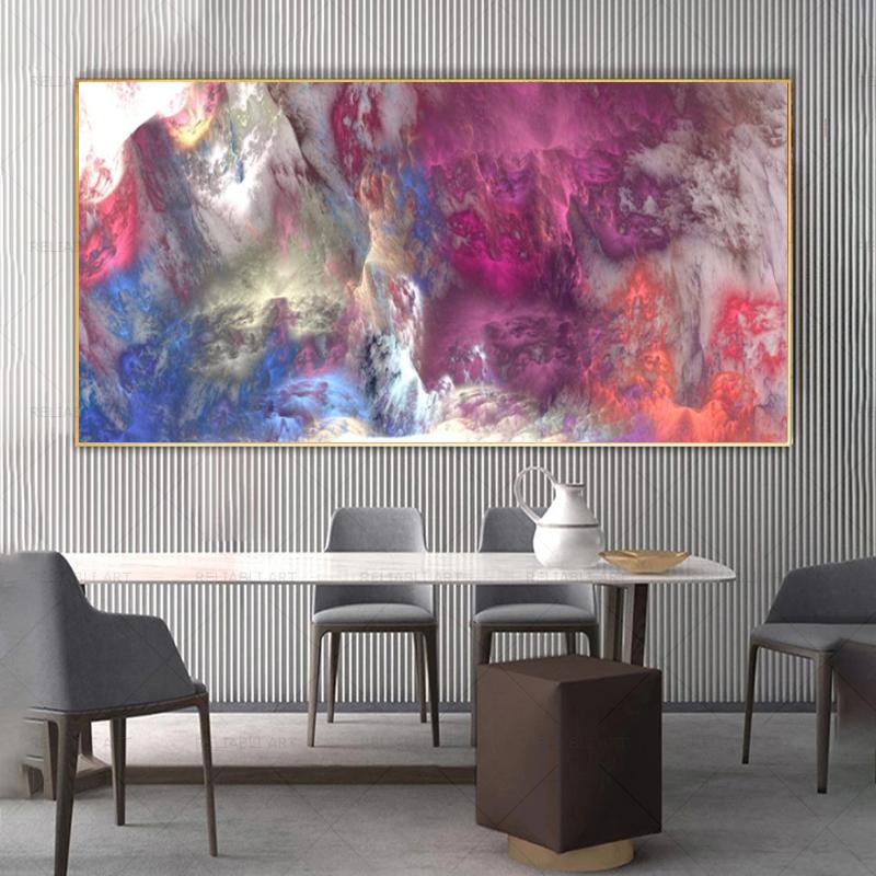 Abstract Colorful Clouds Canvas Painting Texture Posters And Prints Modern Wall Art Pictures for Living Room Home Decor No Frame