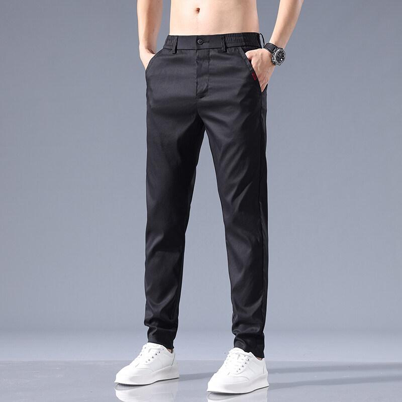 2025 Новые мужские деловые повседневные брюки мужские классические однотонные модные узкие брюки мужские модные черные брюки мужские спортивные брюки