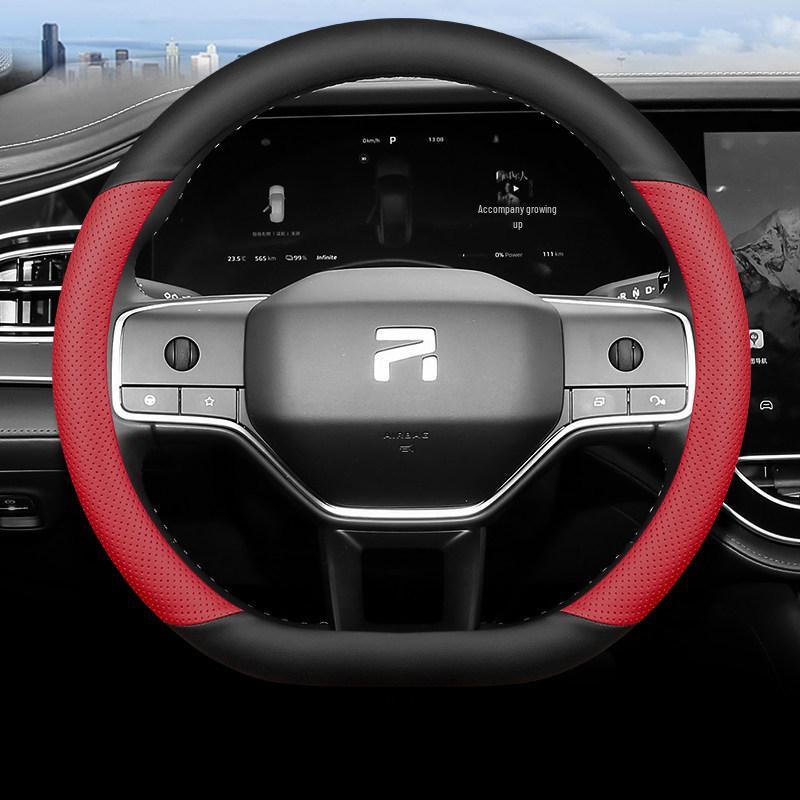 2023 Feifan F7 Steering Wheel Cover: Ultra-Thin, Anti-Slip, Wear-Resistant Genuine Leather, All-Season Universal Fit