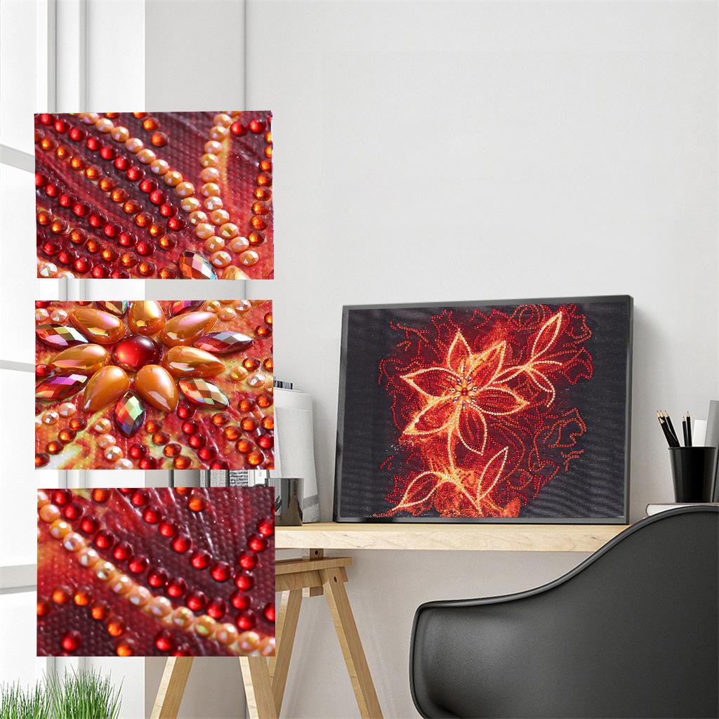 Новая алмазная живопись особой формы, цветок, живописный узор, сделай сам, 5D часть, дрель, набор для вышивки крестом, художественная вышивка со стразами