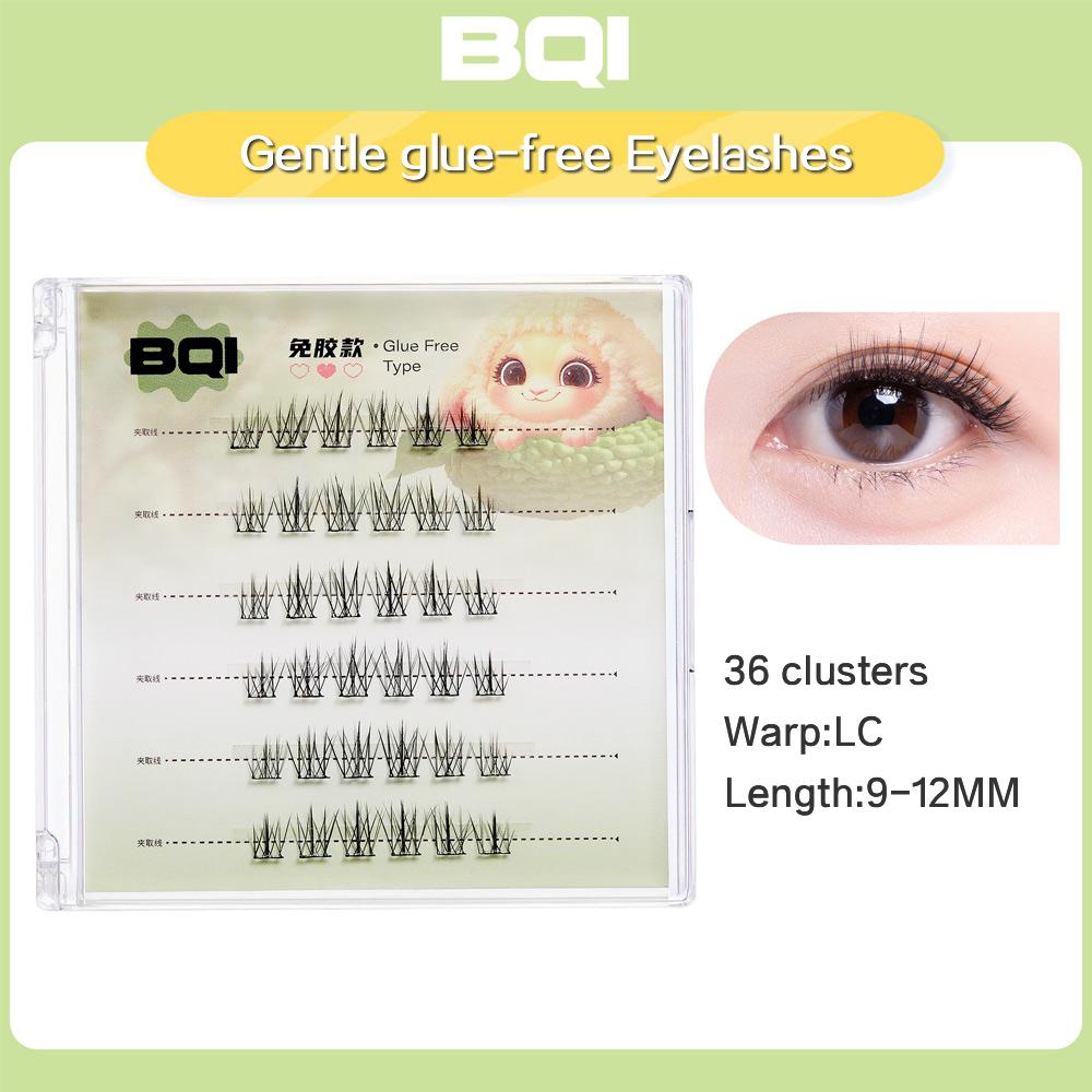 Натуральные самоклеящиеся накладные ресницы 36 пучков одиночные пучковые ленивые накладные ресницы без клея LC C завитые 10-13 мм