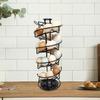 Egg Holder Degree Rotatable for Kitchen Metal Creative Display Rack Storage Skelter Countertop