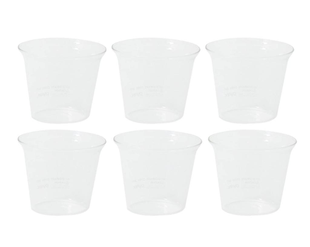 PYREX Pyrex Формочки для пудинга, 150 мл, Выдувное стекло, Набор из 6 штук, Жаропрочное стекло, Безопасны для микроволновой печи и посудомоечной машины, CP-1885