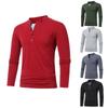 Men'S Multi Button Long Sleeve T-Shirt Fashion Stand Collar Sports T-Shirt