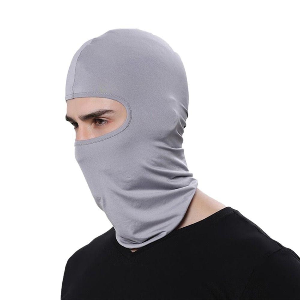 Балаклава с защитой от ультрафиолета, однотонная, полнолицевая велосипедная шапка, новая полнолицевая маска для шеи, унисекс