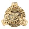 7.62 Cm Brass Golden Sundial Compass Nautical Sun Clock Direction Finder Compass