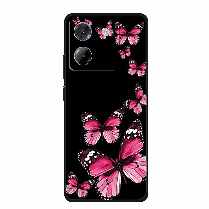 Funda For Xiaomi Poco M7 Pro 5G Case Cute Cartoon Black Silicone Soft Phone Case For POCO M7 Pro Back Cover Case M7Pro Coque Bag