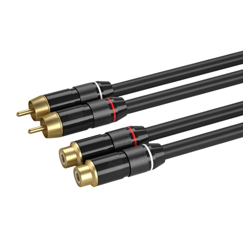Удлинительный кабель 2RCA Папа-Мама Позолоченный 2RCA Папа на 2RCA Мама Кабель-Адаптер для Расширения Стерео Звука