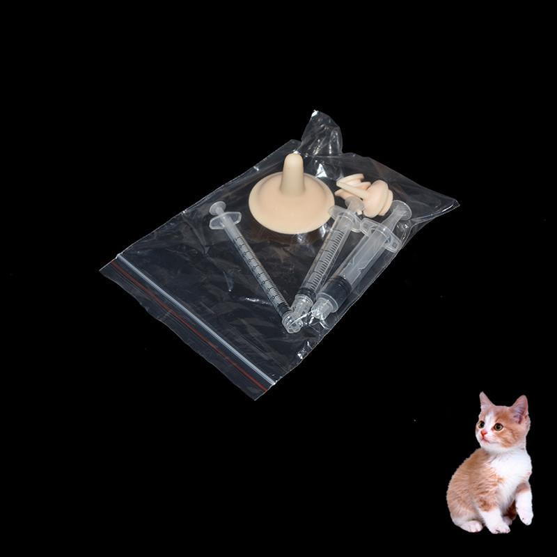 Кормушка для молока для новорожденных котят и щенков, съемный шприц и игла, оптовые зоотовары, персонажи)