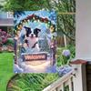 Border Collie Christmas Garden Flag, 28x40 Double-Sided Polyester Welcome Banner, Outdoor Festive Yard Decor Without Electricity