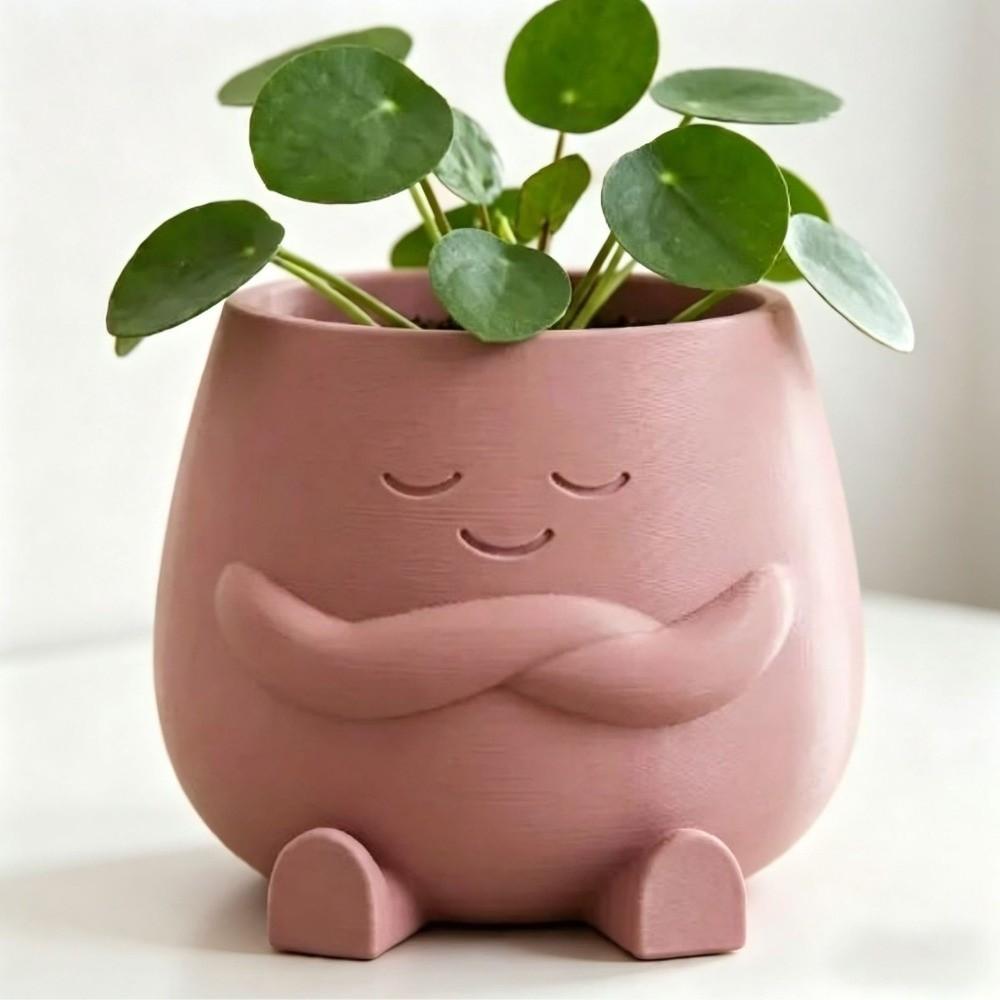 Stylish Design Head Planter Mini Size Desktop Decoration Landscape Plant Pot Home Decor