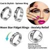 Anxiety Ring Figet Spinner Rings For Women & Men Stainless Steel Rotate Freely Spinning Anti Stress Accessories Jewelry Gifts