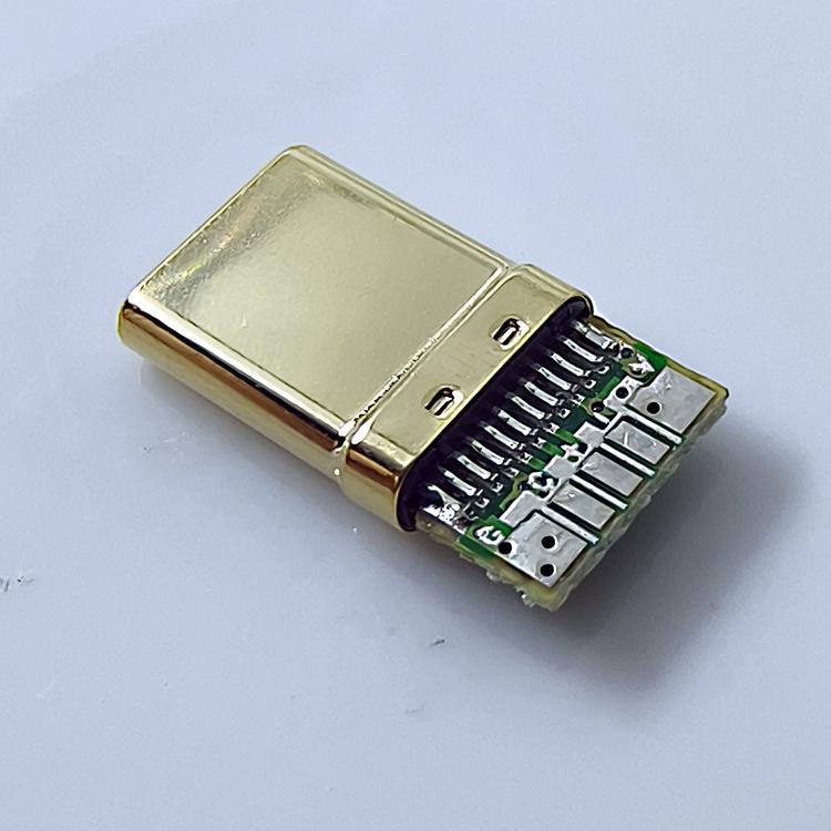 Позолоченный USB-разъем Micro Type-C: Высококачественная клавиатура, Флеш-накопитель, Усилитель для наушников, Кабель для передачи данных для мобильного телефона.