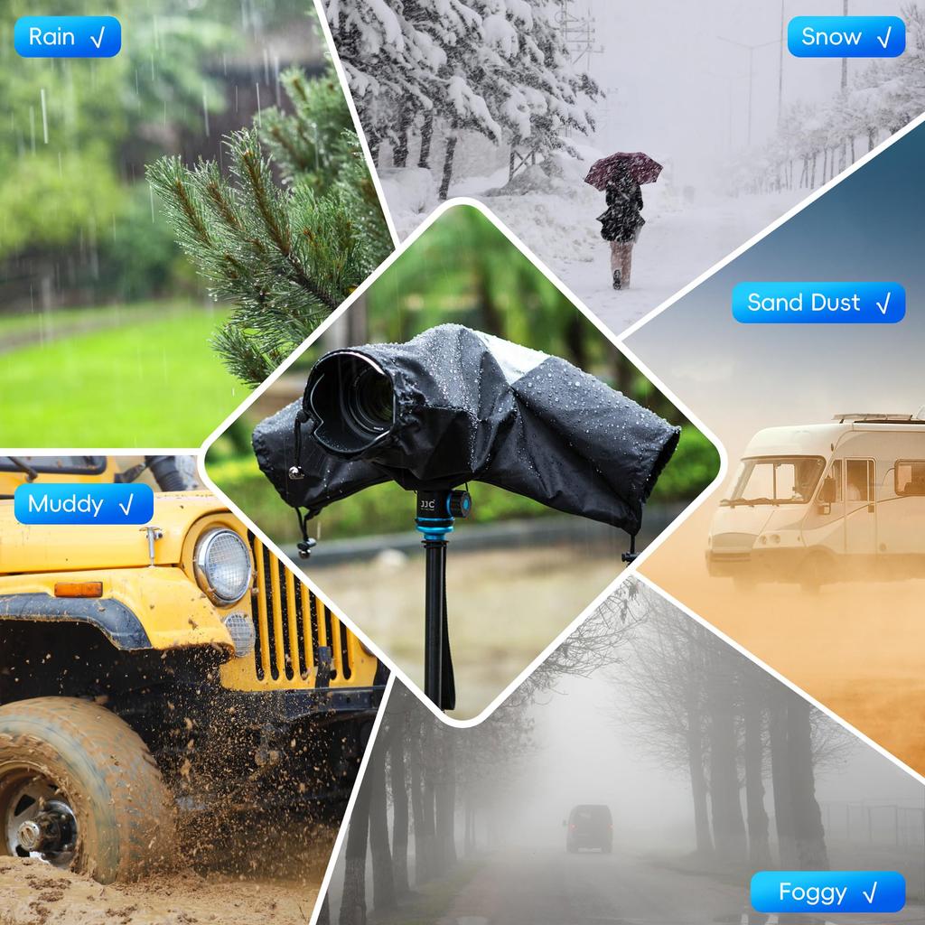 Professional Waterproof Camera Rain for and Other DSLR and Mirrorless Cameras with Camera Photography Rain Gear Cover/Raincoat Canon, Nikon, Sony,