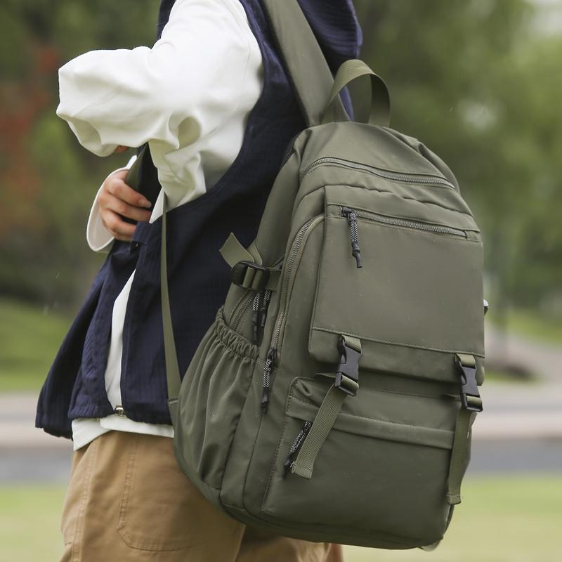 Мужской однотонный рюкзак для женщин, большой емкости, дорожный рюкзак, школьный рюкзак для школьников