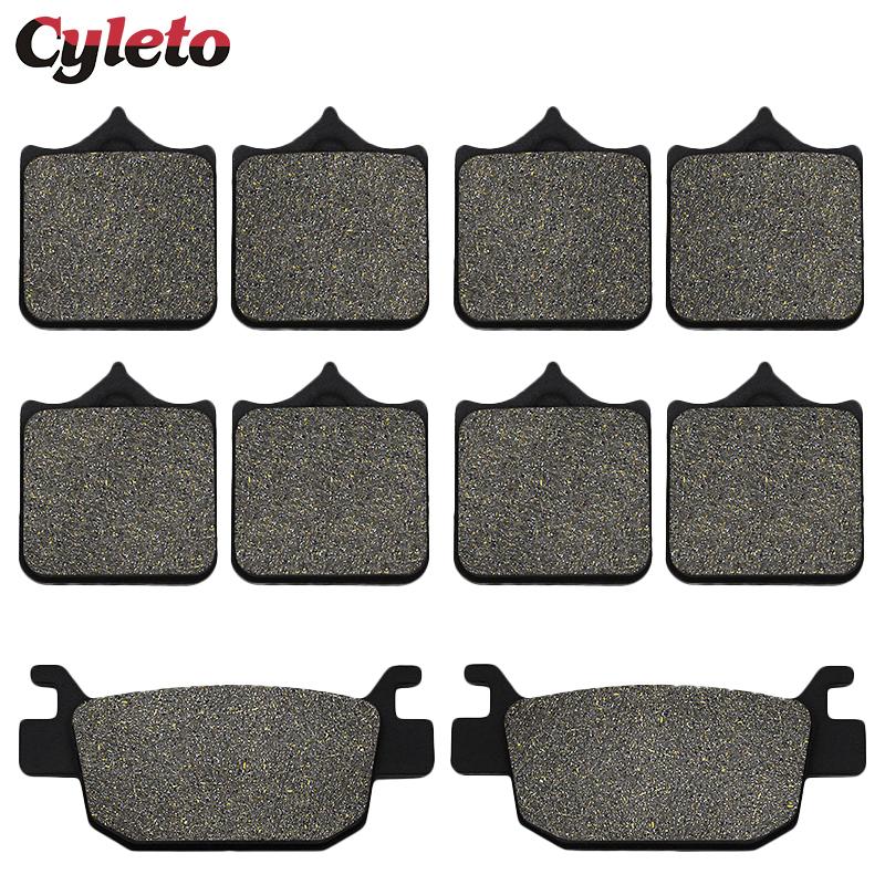 Cyleto Motorcycle front and rear brake pads for Benelli TRK502 TRK502X TRK 502 Leoncino 500 BJ500 BJ500GS-A BJ 500