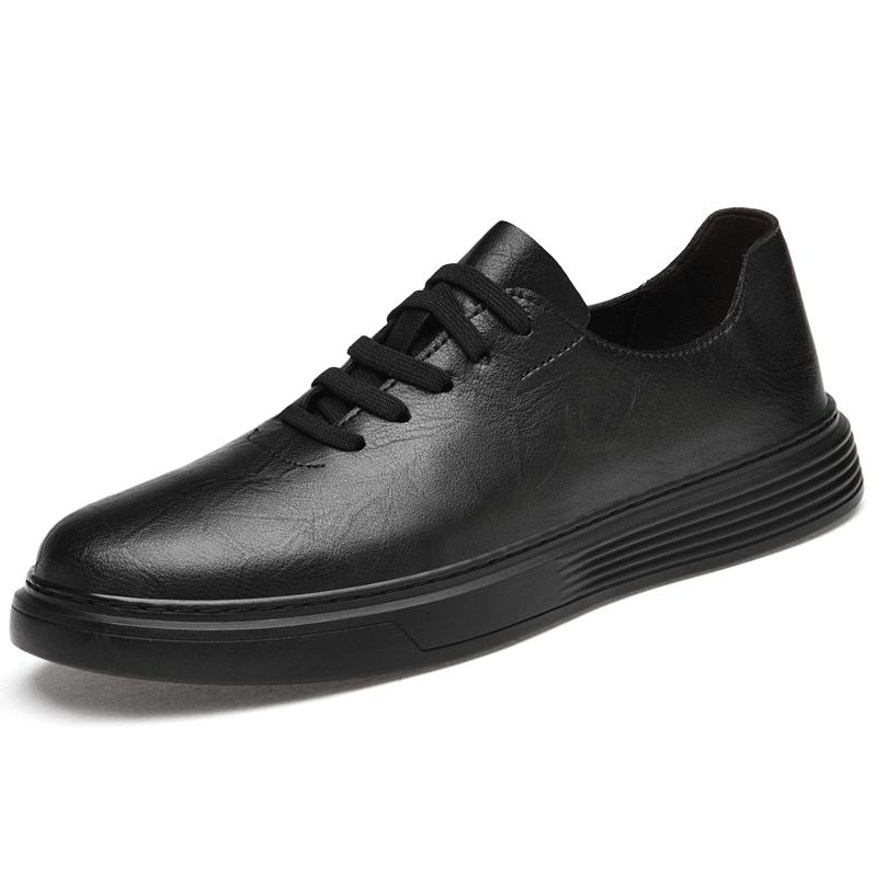 Soft Sole Comfortable Casual Shoes Simple Small White Shoes Men's Genuine Leather Shoes Lightweight Loafers Men's Walking Shoes