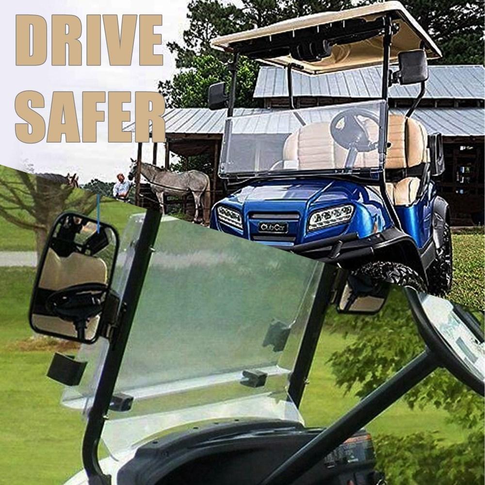 Универсальное складное зеркало заднего вида 1 пара сменных аксессуаров для гольф-каров боковые зеркала для Ezgo Club Car Yamaha Star Zone Cars