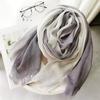 Soft Texture Cotton Scarf Simple Long Shawl Color Matching Two-Color Scarf  Autumn Winter