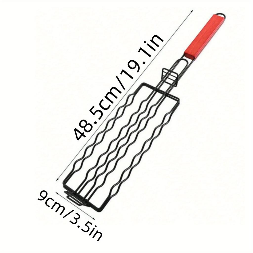 3 шт. щипцы для гриля для хот-догов с антипригарным покрытием, многофункциональная металлическая корзина для барбекю, подходит для сосисок, пикников и кемпинга, незаменимый аксессуар для барбекю
