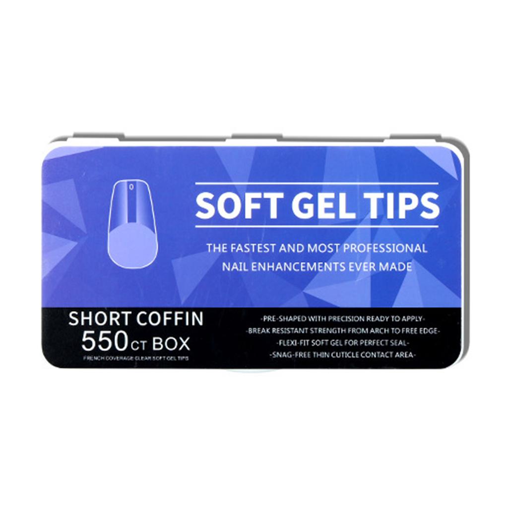 550x мягкие гелевые типсы полуматовые типсы балерины накладные ногти удлиненные типсы с полным покрытием типсы с накладными ногтями