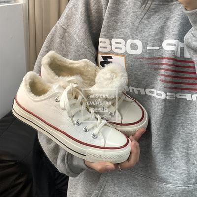 Новые товары в продаже осенью и зимой, новые ретро хлопковые туфли, женские бархатные низкие парусиновые туфли