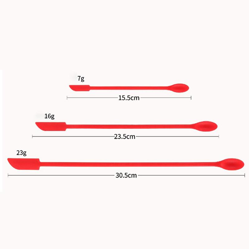 Red Silicone Spatula Set Rubber Scraper 10-Piece Kitchen Baking Utensils for Cooking Stirring Suitable for Non-stick Pans