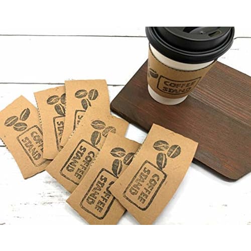 Niche Plus Takeout Cardboard Cups (280ml) with Kraft Sleeves and Lids, Pack of 50