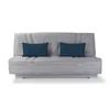 COMFORT BULTEX Sofa Bed - 3 Seats - Grey Fabric + Blue Decorative Cushions - L193 X W193 X H193 Cm