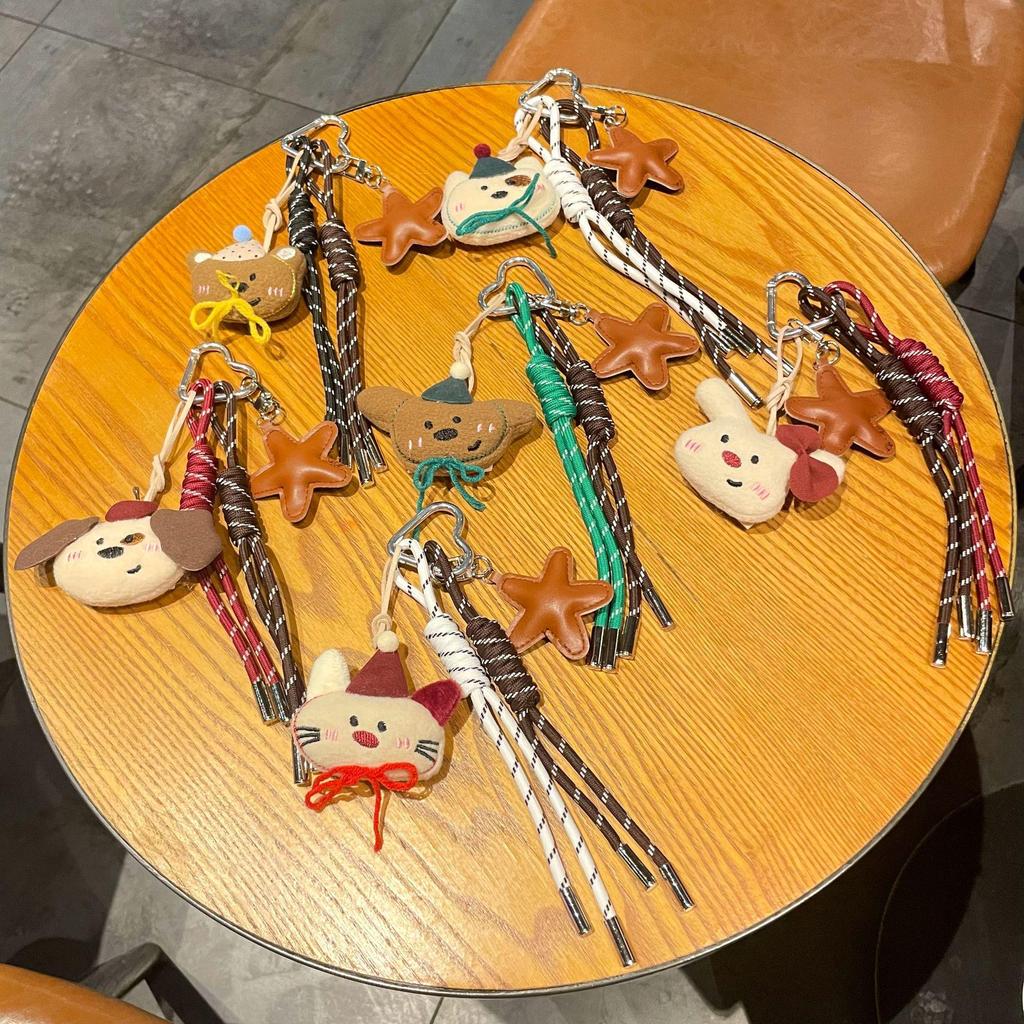 Брелок для ключей «Медведь из мультфильма» с пряжкой Love и ремешком на руку