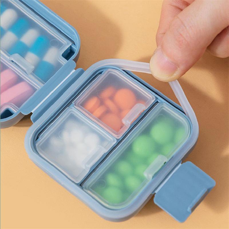 5/8 Compartment Pill Box Mini Pill Box Sealed Portable First Aid Kit Travel Carry Pill Case