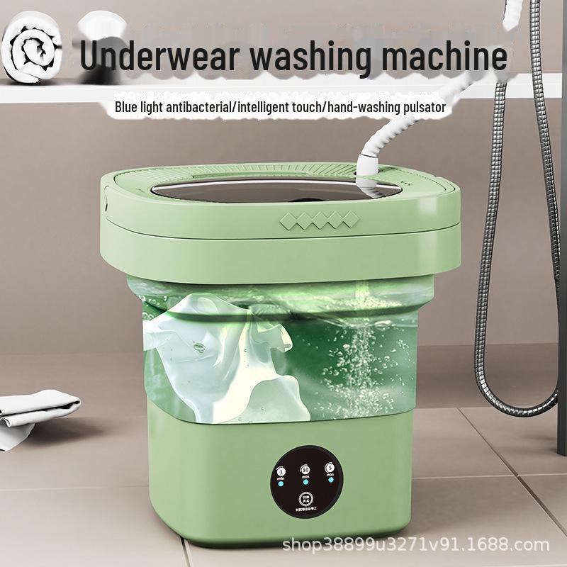 Компактная складная стиральная машина — идеально подходит для дома, общежития или детской прачечной