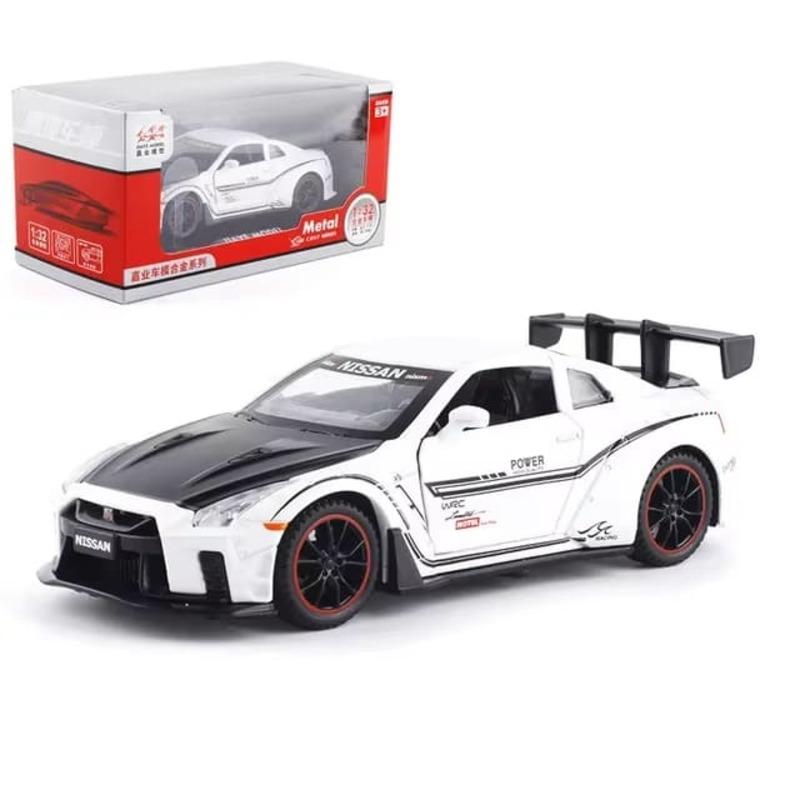 1:32 Nissan GTR R35 гоночный автомобиль модель имитация масштаб детский игрушечный автомобиль высококачественный литой игрушечный автомобиль звук и свет автомобиль для мальчика подарок