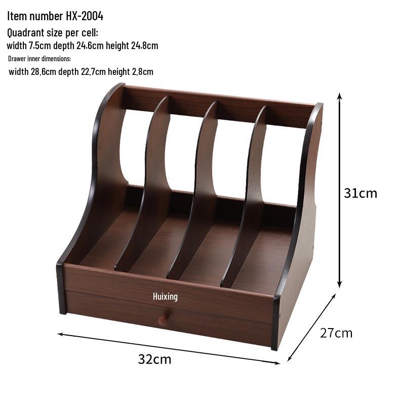 Деревянный настольный держатель для файлов и вертикальный органайзер для книг