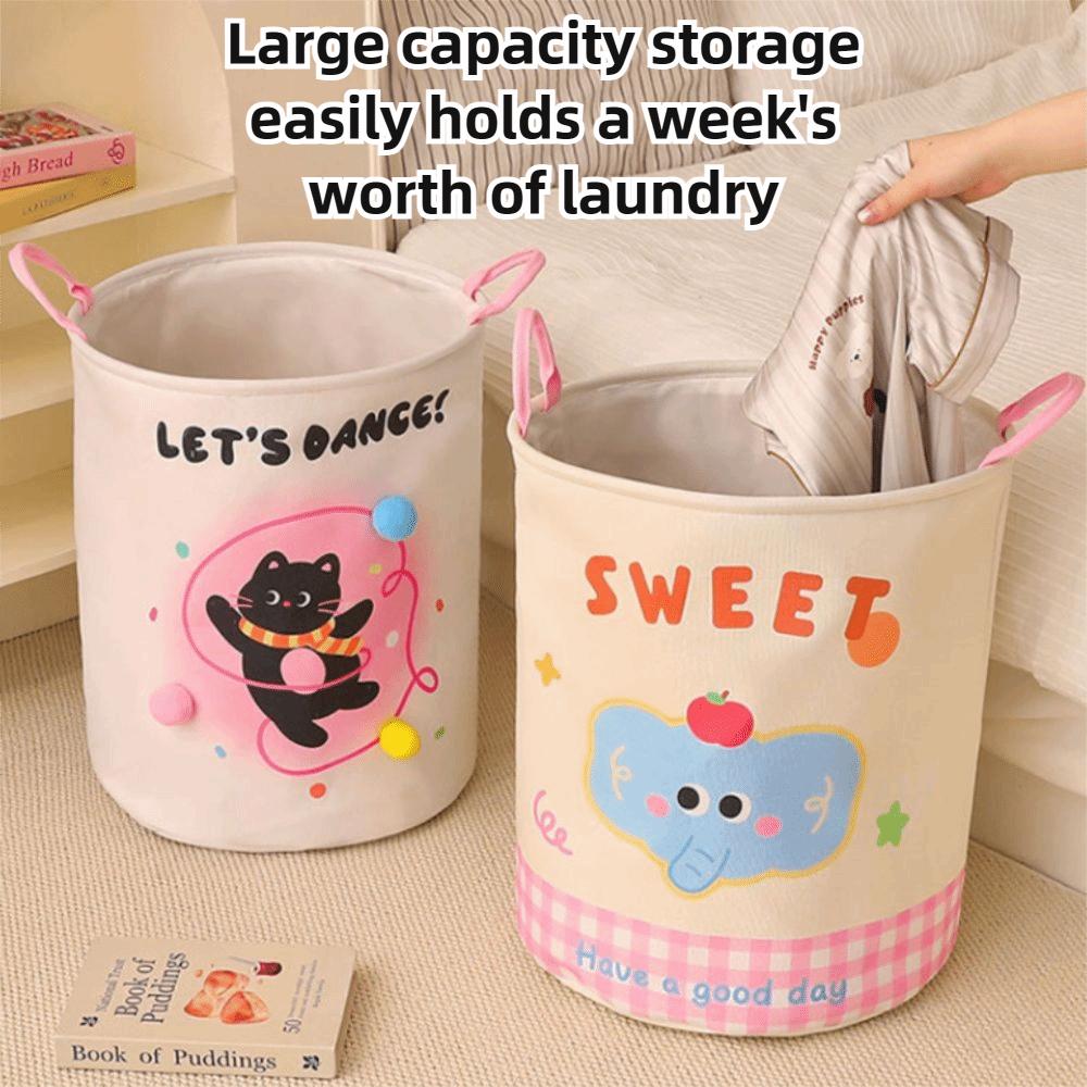 Foldable Toys Storage Basket Large Capacity Dirty Clothes Organizer Cute Laundry Basket  Household