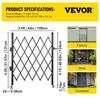 Single Folding Security Gate, 94 × 122 cm(W × H) Folding Door Gate, Steel Accordion Security Gate, Flexible Expanding Security Gate, 360° Rolling