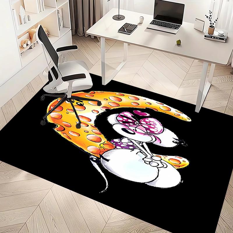 1pc Cartoon Diddl Diddlina Print Area Rug - Soft, Washable Non-Slip Indoor Mat, Living Room, Home Office Decorative Rug,Office Decorative