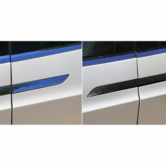 Real Carbon Fiber Outside Door Handle Cover Trim Fit For Tesla Model X 2016-