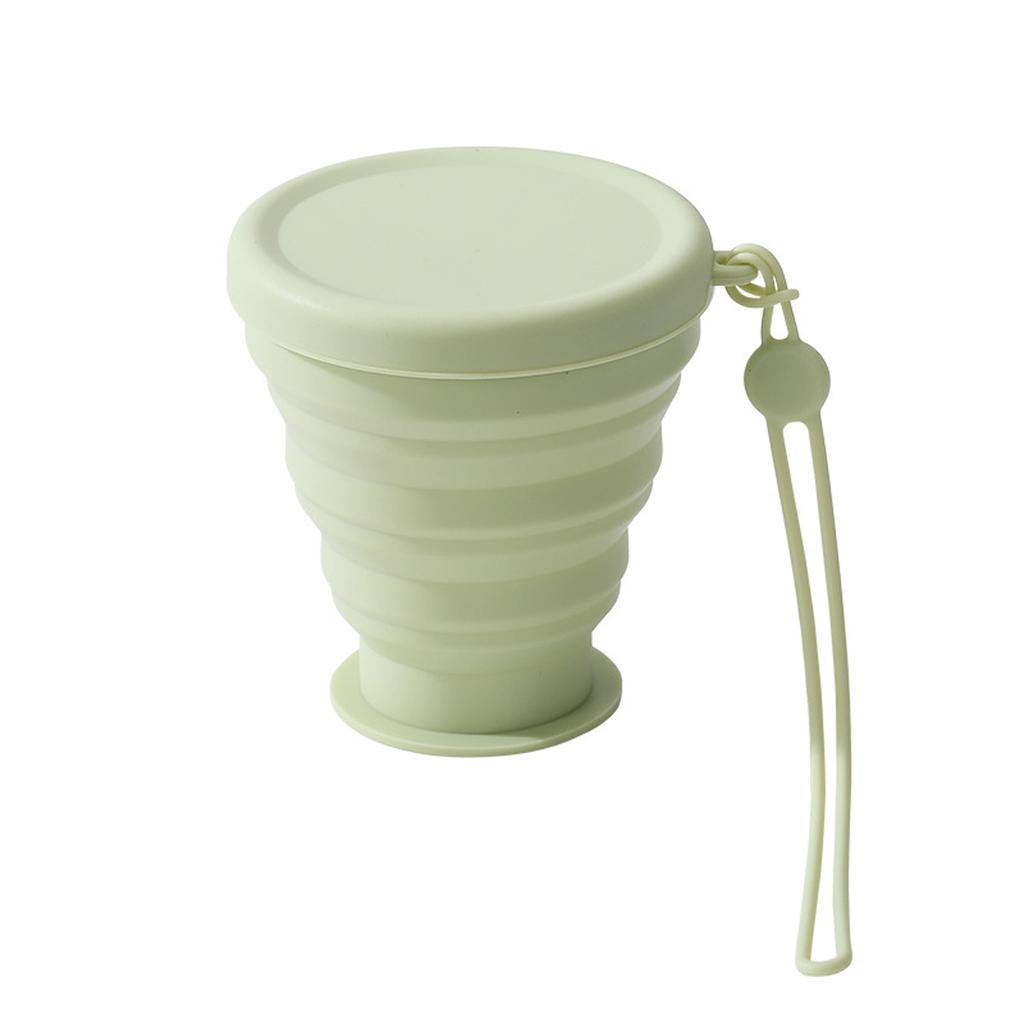 Складная силиконовая кружка для воды Leeseph с крышкой, складная дорожная кофейная кружка, многоразовые переносные кружки для кемпинга и путешествий