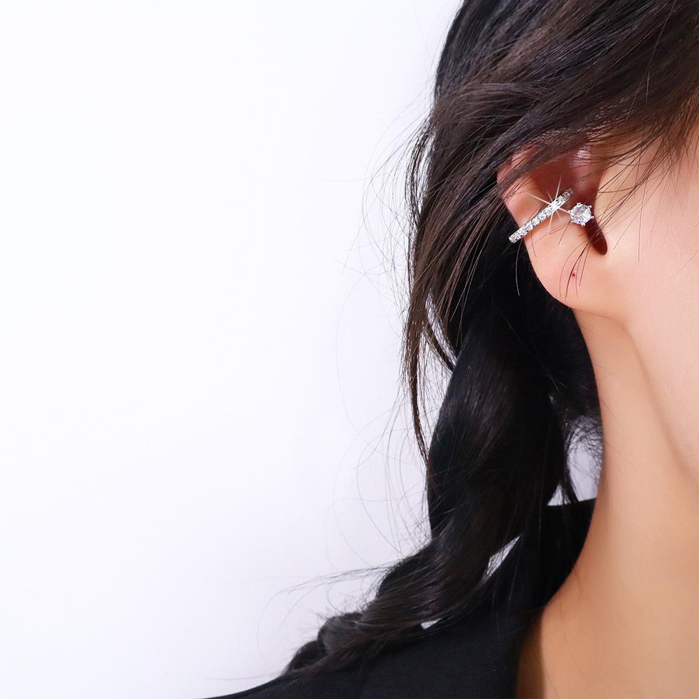 Круглые бриллиантовые клипсы для ушей без отверстий для ушей, ежедневная укладка уникальных сережек, подвески для ушей, легкие роскошные и изысканные клипсы для ушей из циркония